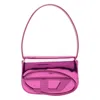 Diesel 1dr Iconic Bag In Mirrored Fuchsia Leather Women In Pink