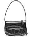 Diesel 1dr Leather Shoulder Bag In Schwarz