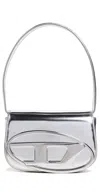 Diesel Women 1dr Mirror Leather Shoulder Bag In Silver