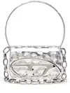 Diesel 1dr Shoulder Bag With Mirror Finish In Silver