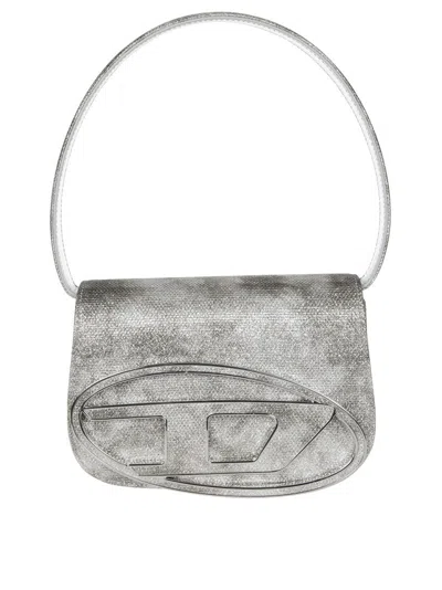 Diesel 1dr Shoulder Bag In Silver