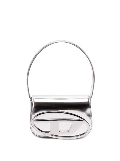 Diesel `1dr` Shoulder Bag In Silver