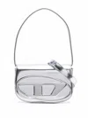 Diesel Luxurious Leather Shoulder Bag 1dr In Silver