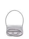 Diesel Metallic Silver Shoulder Bag 1dr Compact With Adjustable Strap In Silver