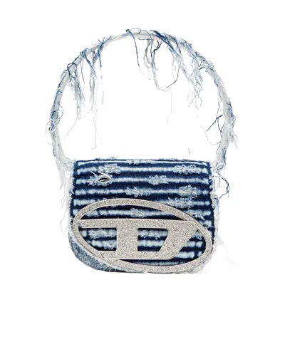 Diesel 1dr Leather Shoulder Bag In Blue