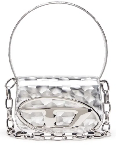 Diesel 1dr Shoulder Bag With Mirror Finish In White