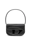 Diesel Mini Shoulder Bag In Soft Nappa Leather With Logo Detail In Black