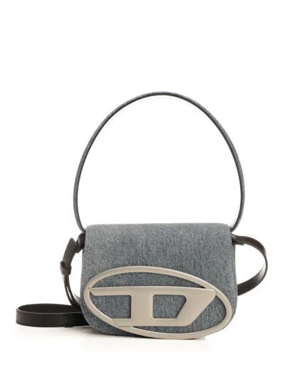 Diesel 1dr Shoulder Bags Grey In Blue