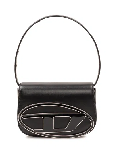 Diesel 1dr Shoulder Handbag With Logo In Black