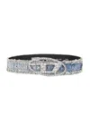 Diesel 1dr Strass Belt In Medium Blue