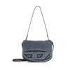 Diesel Denim Bag With Prominent Logo And Sleek Accents In Blue