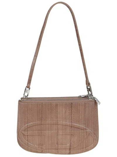 Diesel 1dr Twin Bag With Dual Zipper Pockets In Neutrals