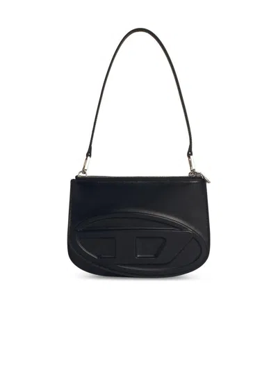 Diesel '1dr Twin' Black Shoulder Bag With Adjustable And Removable Shoulder Strap