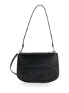 Diesel Embossed Leather Shoulder Bag With Zip Closure