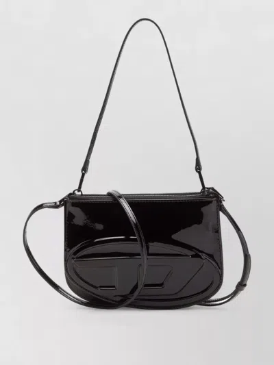Diesel 1dr Twin Crossbody Shoulder Bag Adjustable Strap In Black