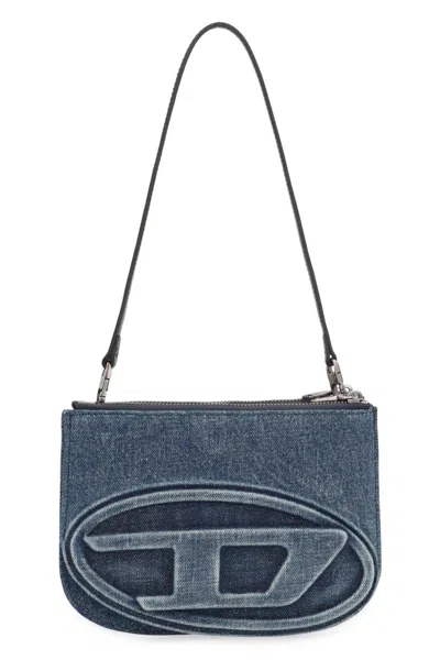 Diesel 1dr Twin Denim Clutch In Blue