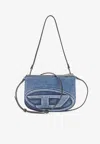 Diesel Denim Bag With Prominent Logo And Sleek Accents In Blue
