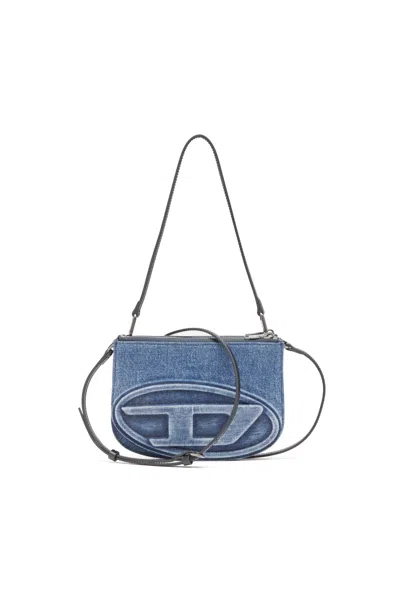 Diesel 1dr Twin-double-pouch Shoulder Bag In Solarised Denim