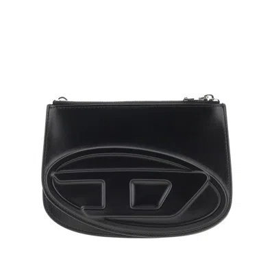 Diesel '1dr Twin' Leather Bag In Black