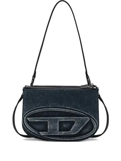 Diesel 1dr Twin Shoulder Bag In Blue Denim Women