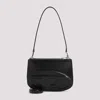 Diesel Embossed Leather Shoulder Bag With Zip Closure In Black