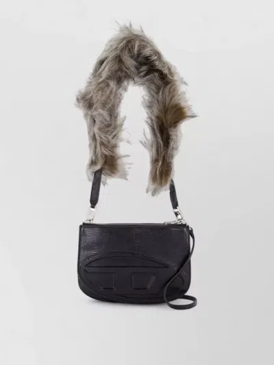 Diesel 1dr Twin Pouch Leather Shoulder Bag