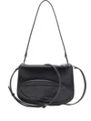 Diesel 1dr 20. Twin Shoulder Bag In Black Leather