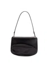 Diesel Womens T8013 1dr Twin Leather Shoulder Bag In Black