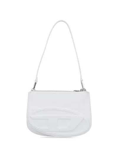 Diesel Women 1dr Twin Leather Shoulder Bag In White