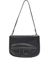 Diesel 1dr Twin Embossed-logo Shoulder Bag In Black