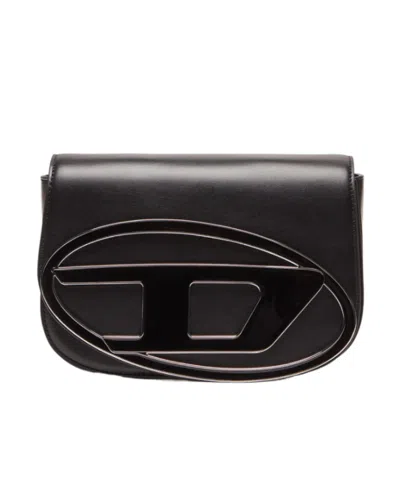 DIESEL DIESEL LOGO DETAILED FOLD-OVER SHOULDER BAG