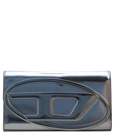 Diesel 1dr Wallet In Silver