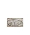 Diesel Stylish Fabric Wallet Accessory In Gray