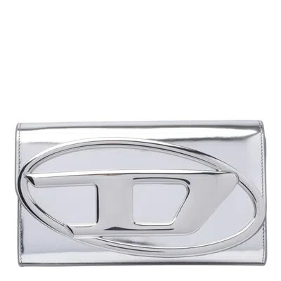 Diesel 1dr Wallet On Chain In Silver