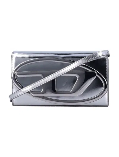 Diesel 1dr Wallet Strap In Silver