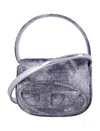 Diesel Glitter Fabric Top Handle Bag In Light Blue
