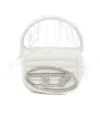 Diesel '1dr' White Shoulder Bag With Oval D Logo Plaque On The Front