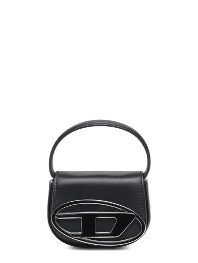 Diesel 1dr Xs Leather Crossbody Bag In Black