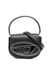 Diesel Mini Shoulder Bag In Soft Nappa Leather With Logo Detail In Black