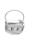 Diesel 1dr-xs-s Logo Plaque Metallic Mini Bag In Silver