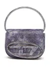 Diesel Glitter Fabric Top Handle Bag In Blue