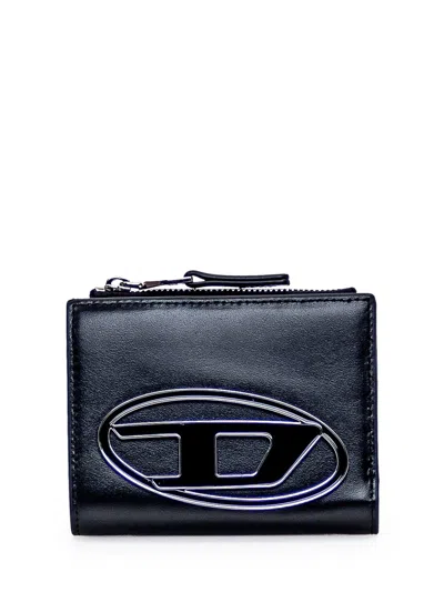 Diesel 1dr Zip Li Bi-fold Wallet In Black
