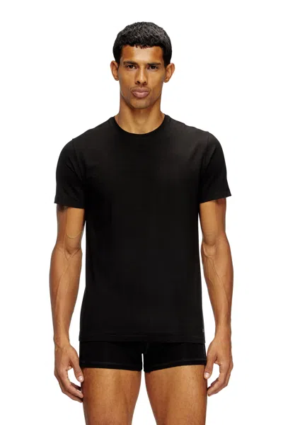 Diesel 2-pack T-shirts In Fluid Jersey In Black
