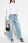 Diesel 2000 Widee 0ajat Bootcut And Flare Jeans Woman Jeans Blue Size 26w-32l Cotton, Elastane In Light Blue