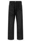 Diesel Relaxed Fit Wide Leg Trousers With Pockets In Black