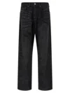 Diesel Relaxed Fit Wide Leg Trousers With Pockets In Black