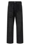 Diesel Relaxed Fit Wide Leg Trousers With Pockets In Black