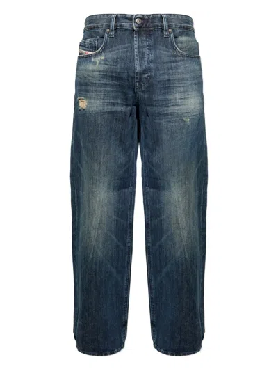 Diesel 2001 D Macro Wide Leg Jeans Trousers In Blue