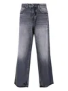 Diesel 2001 D-macro Wide-leg Grey Jeans In Gray
