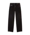 Diesel D-macro Black Wide Leg Jeans In Black